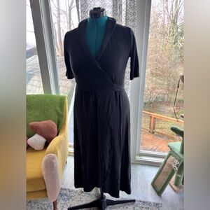 Tencel Jersey Midi Wrap Dress Quince size m